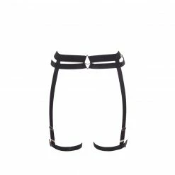 Bluebella Miriam Thigh Harness Black Lingerie