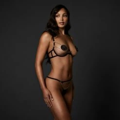 Bluebella Lingerie Oriana Thong Black/Gold