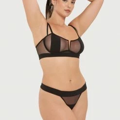 Bluebella Bra & Thong Set: Orla Black