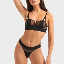 Bluebella Bra & Thong Set: Orla Black