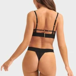 Bluebella Bra & Thong Set: Orla Black
