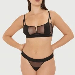 Bluebella Bra & Thong Set: Orla Black