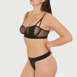 Bluebella Bra & Thong Set: Orla Black