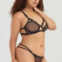 Bluebella Bra & Thong Set: Oslo Black
