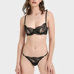 Bluebella Set: Rafaela Black Bra & Thong