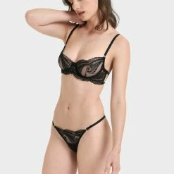 Bluebella Set: Rafaela Black Bra & Thong