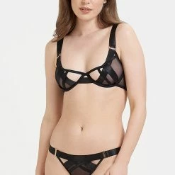 Bluebella Set: Sawyer Black Bra & Thong