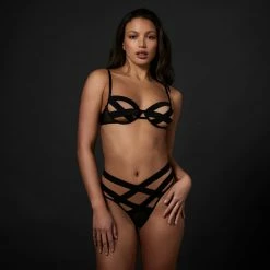 Bluebella Emilia Thong Black Lingerie