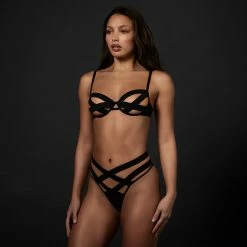 Bluebella Emilia Thong Black Lingerie