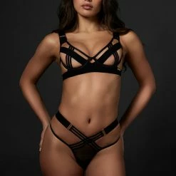 Bluebella Set: Sutton Black Bra & Thong
