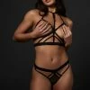 Bluebella Bra & Thong Set: Zuri Black