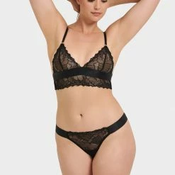 Bluebella Bra & Thong Set: Tori Black 9 Bluebella Bra & Thong Set: Tori Black