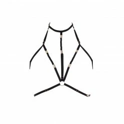 Bluebella Valerian Open Bra Black/Gold Lingerie